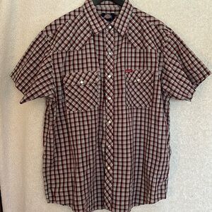 Dickies Men’s Plaid Button Down Short Sleeve Top